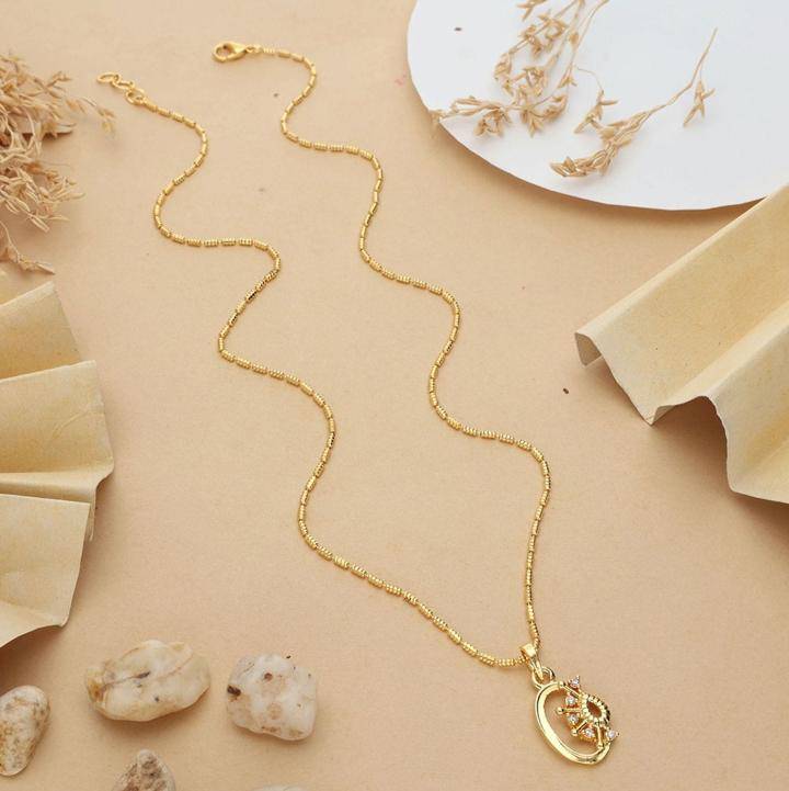 Micro gold polish chain pendant 655 Artificial jewellery manufacturers in Kolkata